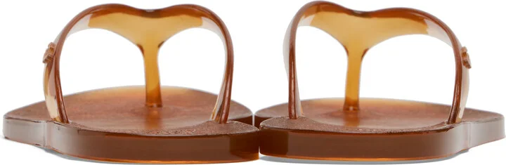 Ancient Greek Sandals Brown Jelly Flip-Flops - Image 2