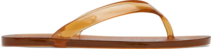 Ancient Greek Sandals Brown Jelly Flip-Flops