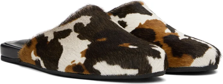 Ancient Greek Sandals Brown & Off-White 'The Slipper' Mules - Image 4