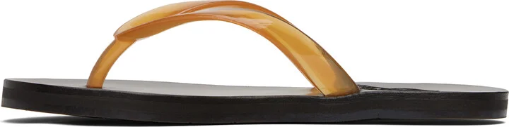 Ancient Greek Sandals Brown Saionara Jelly Flip-Flops - Image 3