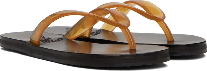 Ancient Greek Sandals Brown Saionara Jelly Flip-Flops - Image 4