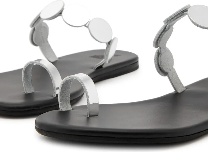 Ancient Greek Sandals Calisto Metallic Leather Sandals - Image 3