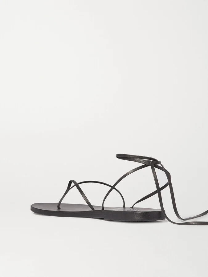 Ancient Greek Sandals - Celia Leather Sandals - Black - Image 3