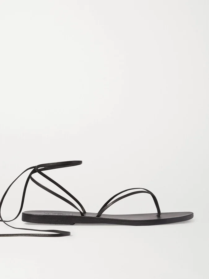 Ancient Greek Sandals - Celia Leather Sandals - Black