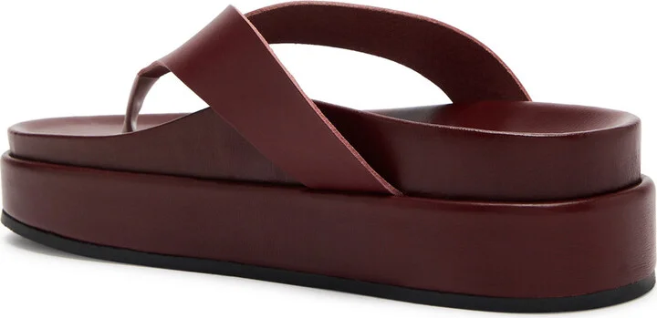 Ancient Greek Sandals Charys 40 Leather Flatform Thong Sandals - Image 2
