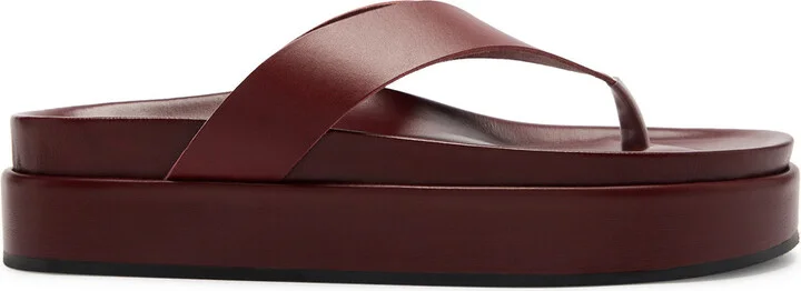 Ancient Greek Sandals Charys 40 Leather Flatform Thong Sandals