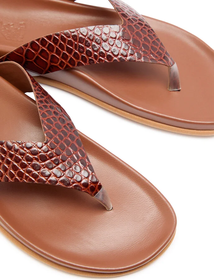 Ancient Greek Sandals Charys Footbed Leather Flatform Sandals - Image 3