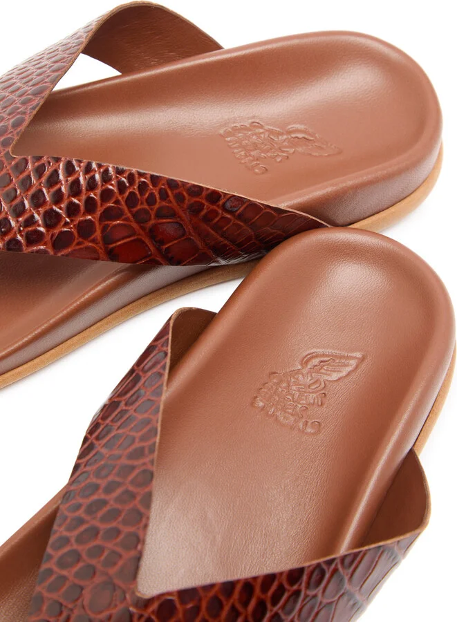 Ancient Greek Sandals Charys Footbed Leather Flatform Sandals - Image 4