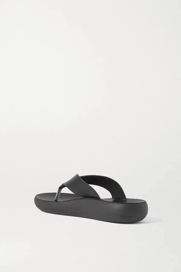 Ancient Greek Sandals - Charys Leather Sandals - Black - Image 3