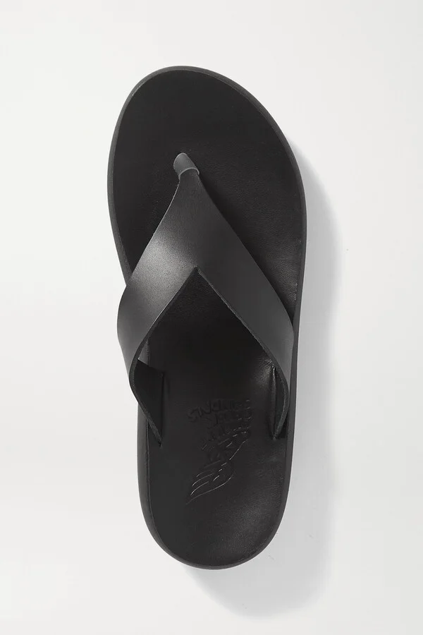 Ancient Greek Sandals - Charys Leather Sandals - Black - Image 5