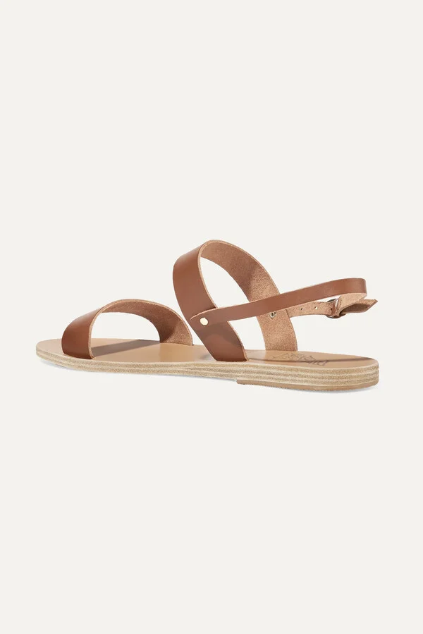 Ancient Greek Sandals - Clio Leather Sandals - Brown - Image 3
