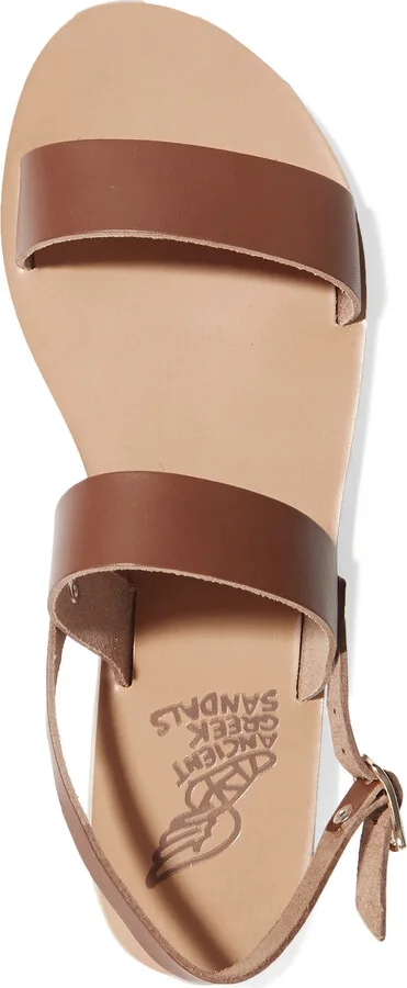 Ancient Greek Sandals - Clio Leather Sandals - Brown - Image 5