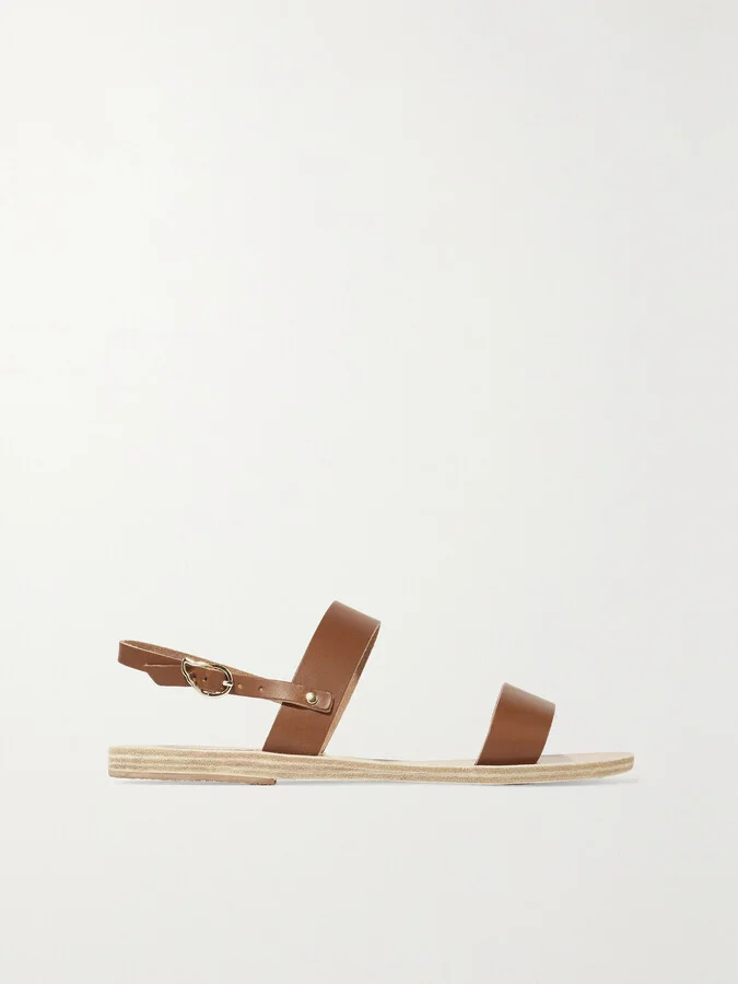 Ancient Greek Sandals - Clio Leather Sandals - Brown
