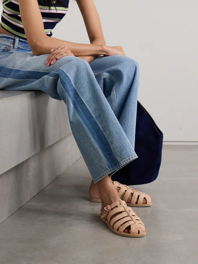 Ancient Greek Sandals - Cosmia Raffia Sandals - Neutrals - Image 2