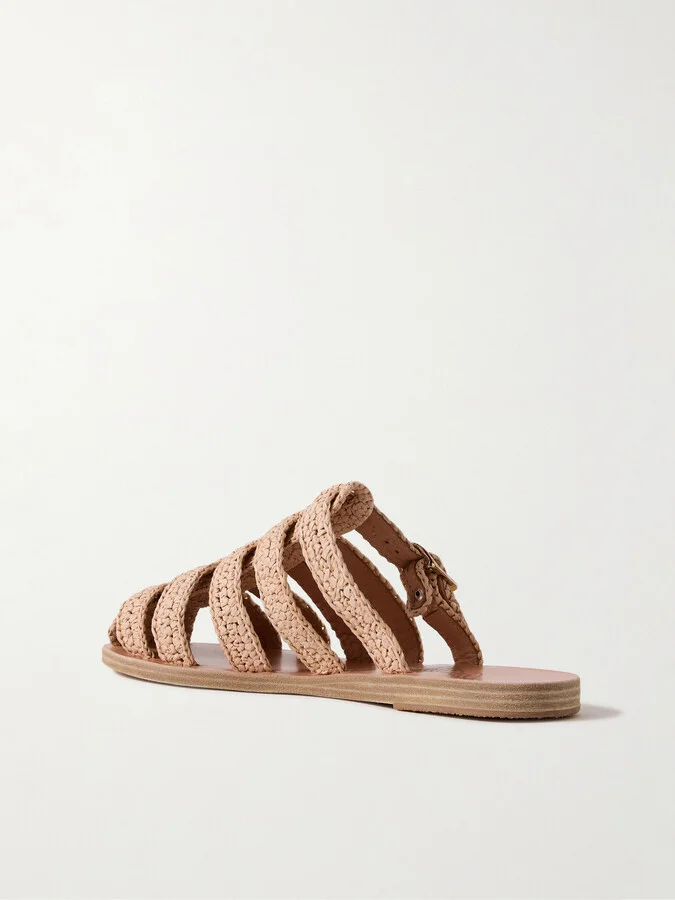 Ancient Greek Sandals - Cosmia Raffia Sandals - Neutrals - Image 3