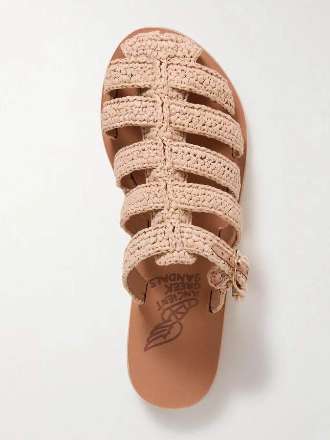 Ancient Greek Sandals - Cosmia Raffia Sandals - Neutrals - Image 5