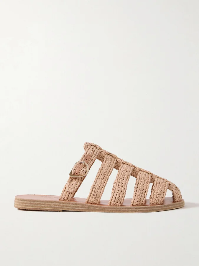 Ancient Greek Sandals - Cosmia Raffia Sandals - Neutrals