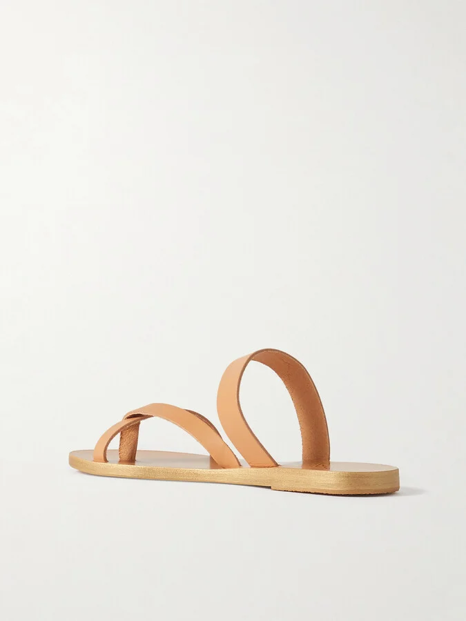 Ancient Greek Sandals - Daphnae Leather Sandals - Brown - Image 3