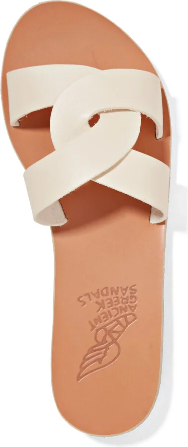 Ancient Greek Sandals - Desmos Cutout Leather Slides - Off-white - Image 6