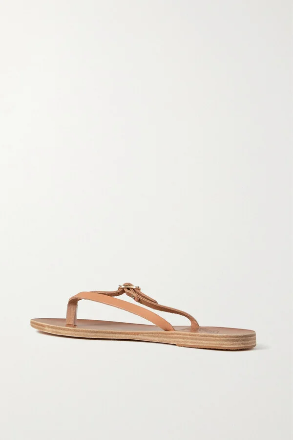 Ancient Greek Sandals - Dihalo Leather Flip Flops - Neutrals - Image 3