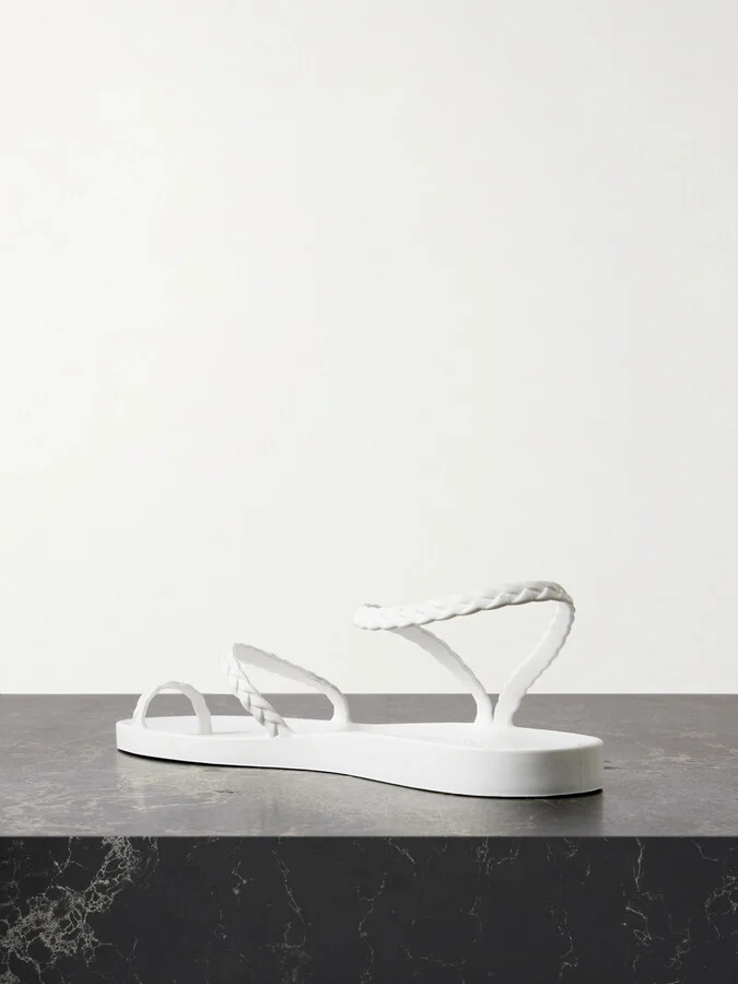 Ancient Greek Sandals - Eleftheria Rubber Sandals - White - Image 3