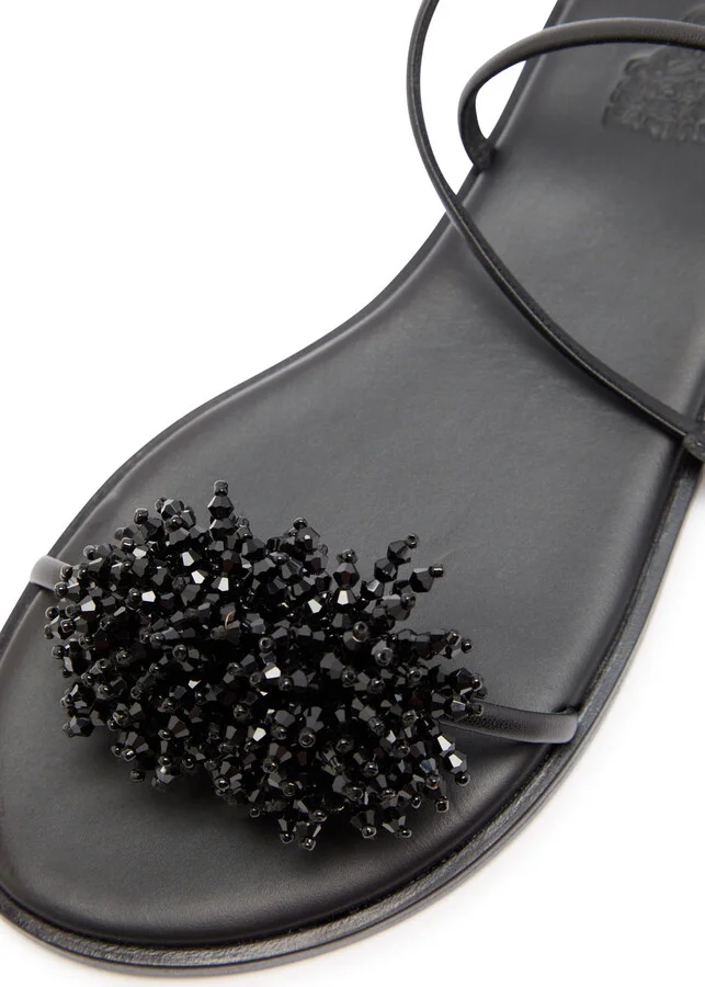 Ancient Greek Sandals Emma Bead-embellished Leather Sandals - Image 4