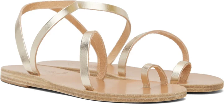 Ancient Greek Sandals Gold Apli Eleftheria Sandals - Image 4