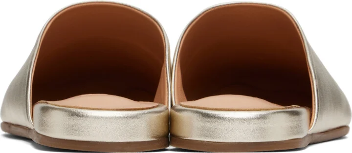 Ancient Greek Sandals Gold 'The Slipper' Mules - Image 2