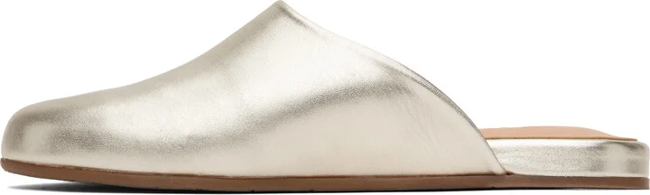 Ancient Greek Sandals Gold 'The Slipper' Mules - Image 3