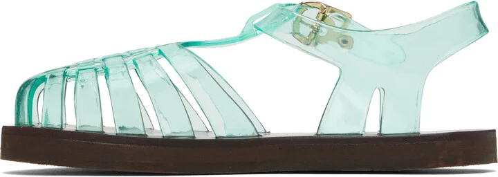 Ancient Greek Sandals Green Homeria Jelly Sandals - Image 3