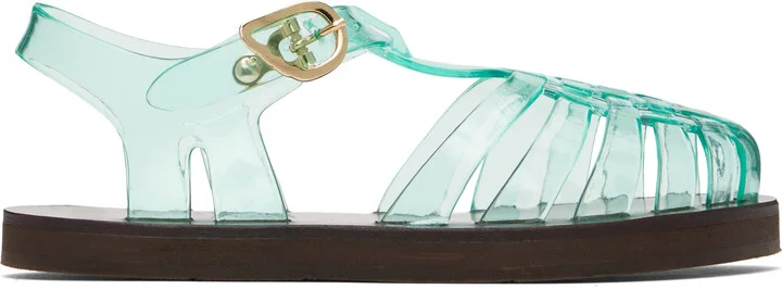 Ancient Greek Sandals Green Homeria Jelly Sandals