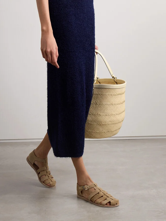 Ancient Greek Sandals - Homeria Suede Sandals - Neutrals - Image 2