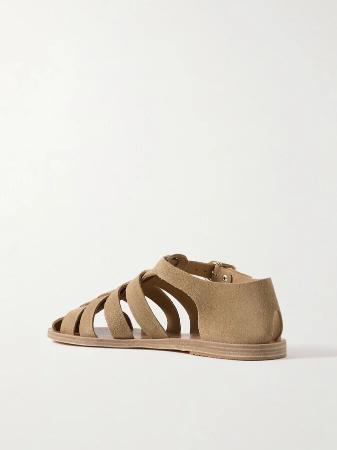 Ancient Greek Sandals - Homeria Suede Sandals - Neutrals - Image 3