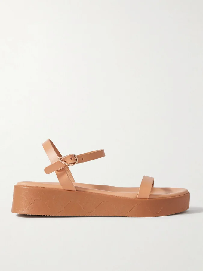 Ancient Greek Sandals - Irida Leather Sandals - Brown