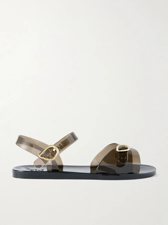 Ancient Greek Sandals - Irini Recycled-pvc Slingback Sandals - Black