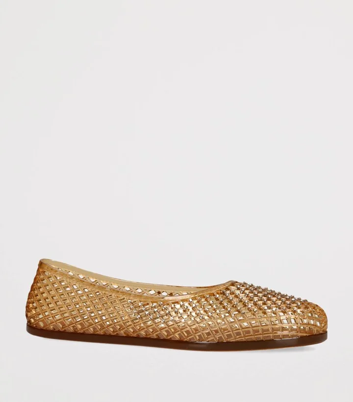 Ancient Greek Sandals Jelly Crystal-Embellished Iro Ballet Flats - Image 3