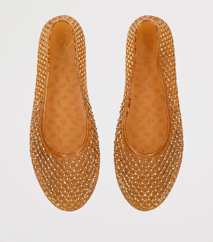 Ancient Greek Sandals Jelly Crystal-Embellished Iro Ballet Flats - Image 4