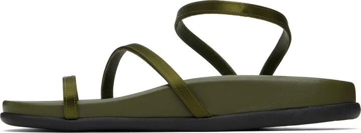 Ancient Greek Sandals Khaki Eleftheria Footbed Sandals - Image 3