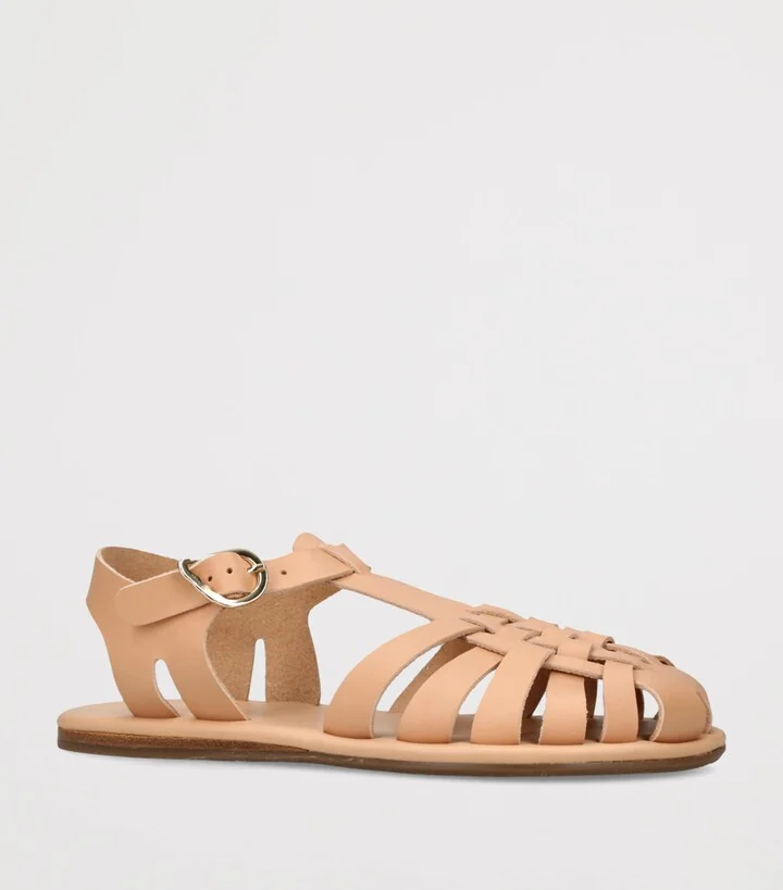 Ancient Greek Sandals Leather Karina Fisherman Sandals - Image 3
