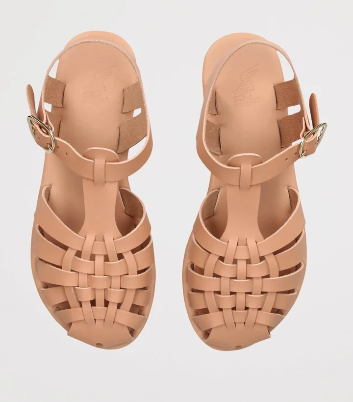 Ancient Greek Sandals Leather Karina Fisherman Sandals - Image 4