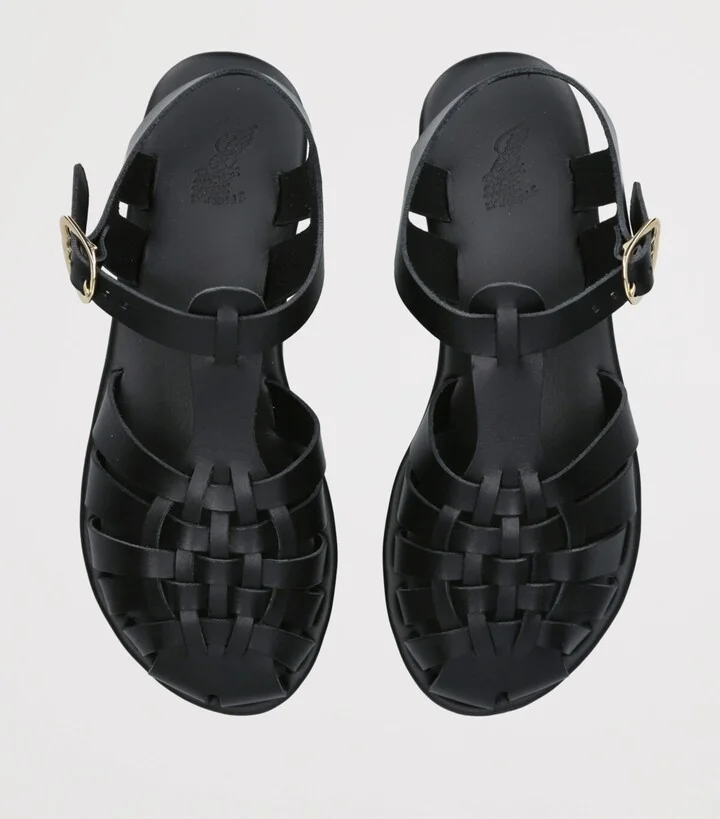 Ancient Greek Sandals Leather Karina Fisherman Sandals - Image 4