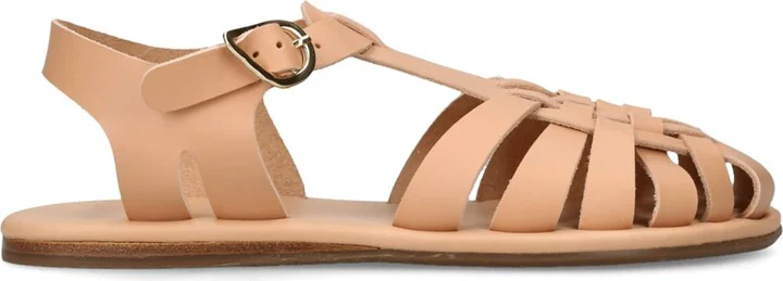 Ancient Greek Sandals Leather Karina Fisherman Sandals