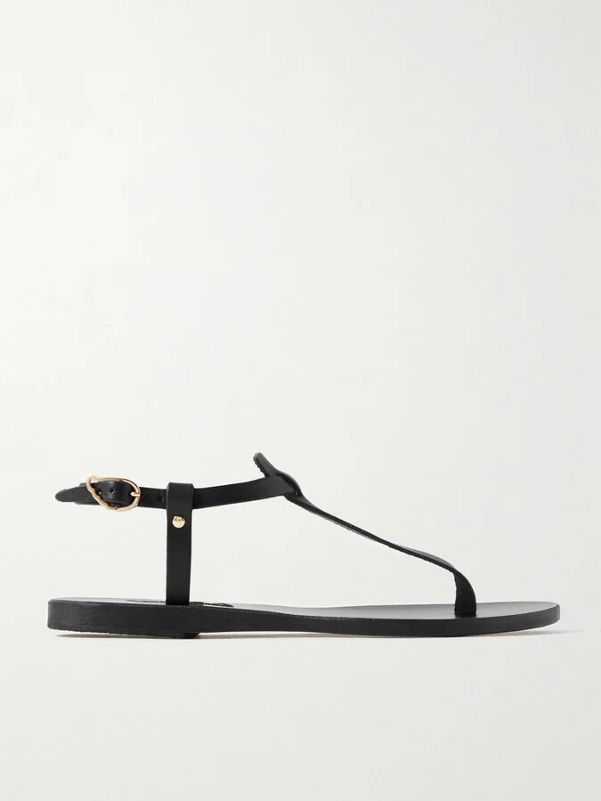 Ancient Greek Sandals - Lito Leather Sandals - Black