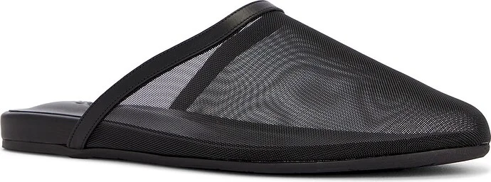 Ancient Greek Sandals Mesh Slipper in Black - Image 2