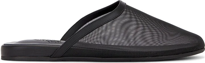Ancient Greek Sandals Mesh Slipper in Black
