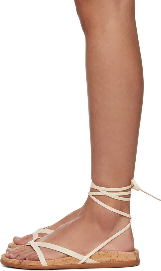 Ancient Greek Sandals Off-White Glykeria Sandals - Image 3