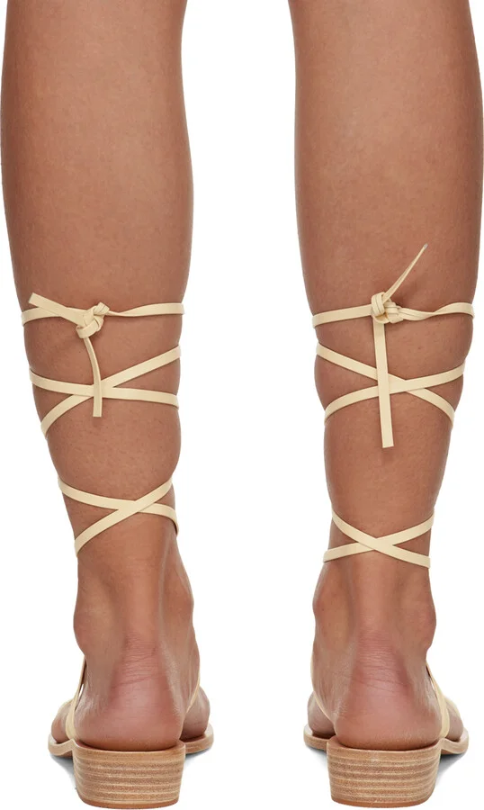 Ancient Greek Sandals Off-White Hara Heeled Sandals - Image 2
