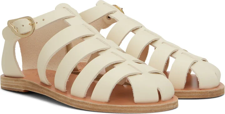 Ancient Greek Sandals Off-White Homeria Sandals - Image 4