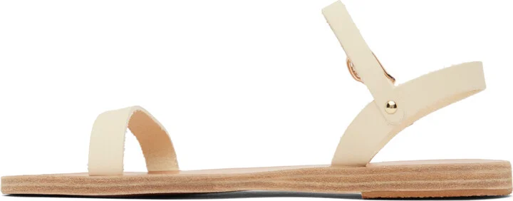 Ancient Greek Sandals Off-White Irida Flat Sandals - Image 3