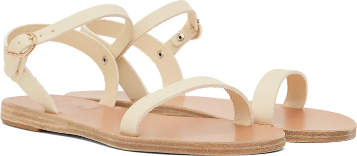Ancient Greek Sandals Off-White Irida Flat Sandals - Image 4